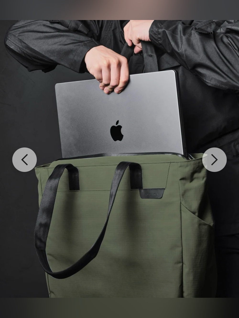 Alpaka Metro Tote Axoflux 210D Laptop Travel Bag CommuteGreen New Unattached Tag
